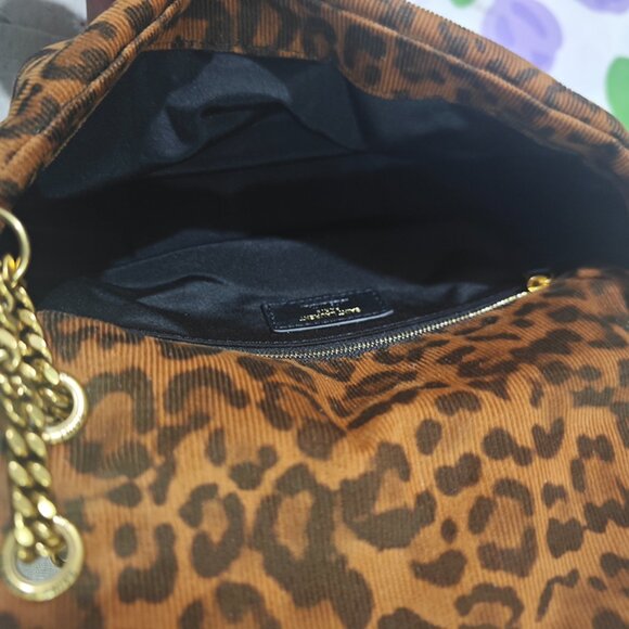 Saint Laurent Leopard Print Corduroy Chain Bag - Picture 13 of 13